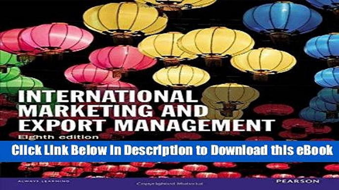 [Read Book] International Marketing   Export Management Mobi