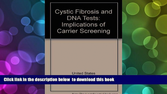 Audiobook  Cystic fibrosis and DNA tests: Implications of carrier screening  Pre Order