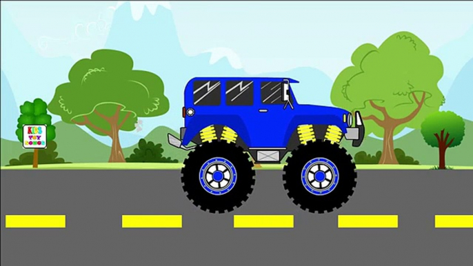 Learning Colors With Monster Trucks | MONSTER TRUCK - Colors for kids | Kids Learning Songs Videos