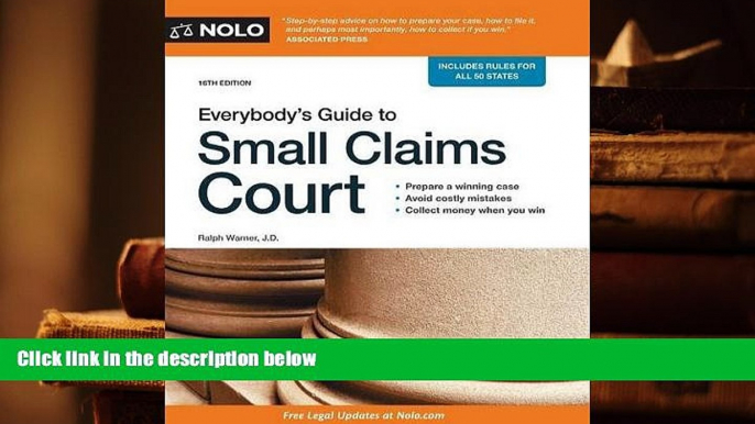 FREE [PDF]  Everybody s Guide to Small Claims Court (Everybody s Guide to Small Claims Court.