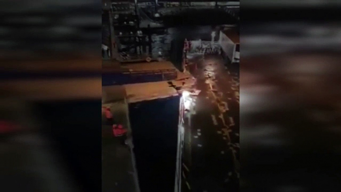 Damn: Ferry Smashes Into Shipping Port & Destroys It!