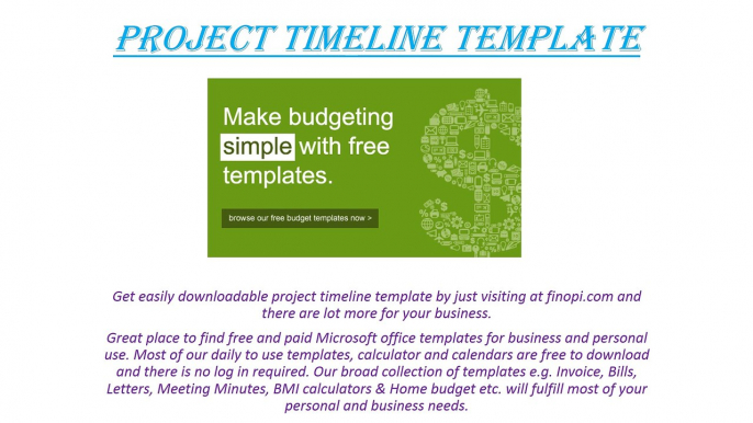 Project Timeline Template - finopi.com