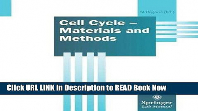 eBook Download Cell Cycle - Materials and Methods (Springer Lab Manuals) ePub