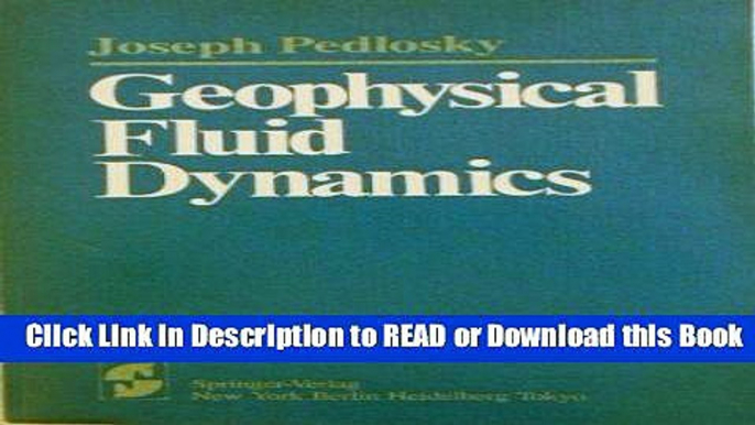 Books Geophysical Fluid Dynamics Free Books