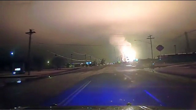 Dash cam shows massive natural gas pipeline explosion in Refugio