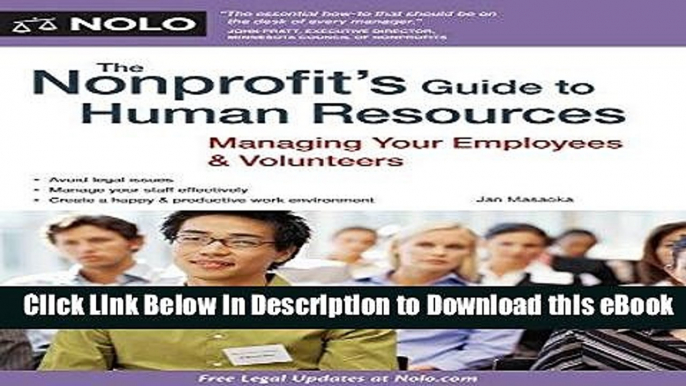 [Read Book] The Nonprofit s Guide to Human Resources: Managing Your Employees   Volunteers Online