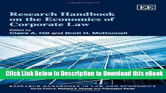 [Read Book] Research Handbook on the Economics of Corporate Law (Research Handbooks in Law and