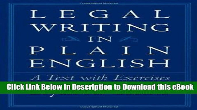 [Read Book] Legal Writing in Plain English: A Text With Exercises Kindle