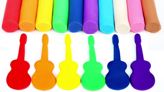 Modelling Clay Rainbow Guitar Play Doh Learn Colors Fun and Creative For Kids Non Toxi