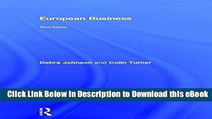 [Read Book] European Business Kindle