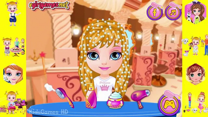 Baby Barbie Games To Play ❖ Baby Barbie Disney Hair Salon ❖ Cartoons For Children in English