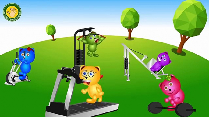 Mega Gummy Bear Finger Family | Gummy Bear Goes to Gym Finger Family Rhymes for Kids and More