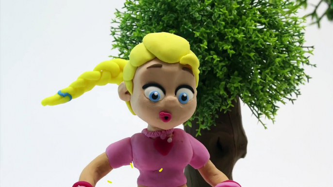 Elsa Suffers an Accident with the Christmas Gift  Frozen Play Doh Cartoon Stop Motion