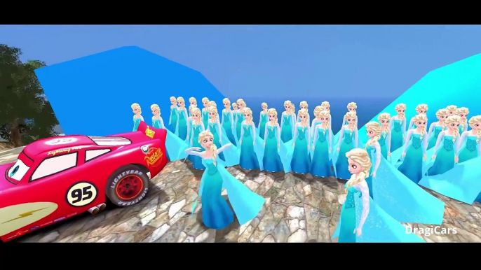 Disney Frozen Elsa & Disney Pixar Cars Lightning McQueen + Nursery Rhymes Finger Family (K