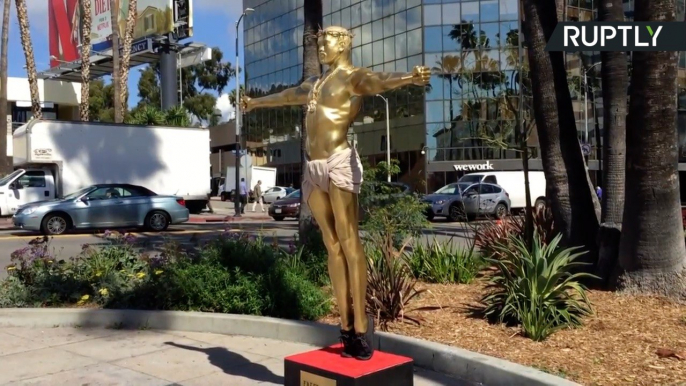 Christ-Like Kanye Sculpture Appears on Hollywood Boulevard
