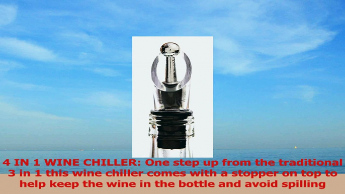 Mayshion 4in1 Stainless Steel Wine Chiller Stick chiller rod with Aerator DripFree 52fe9483