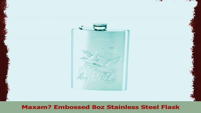 Maxam Embossed 8oz Stainless Steel Flask 727c1fd3