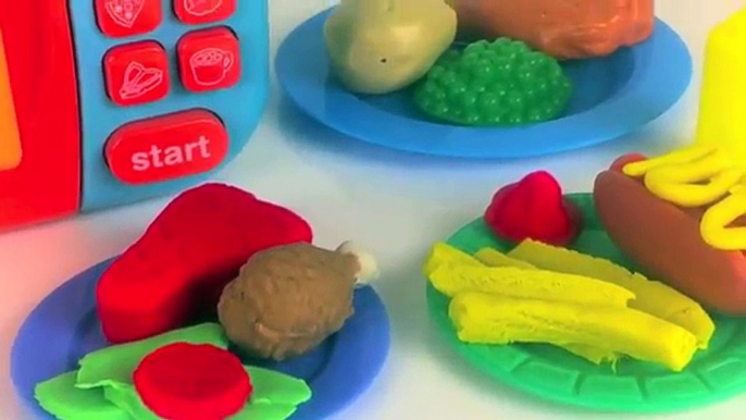 Magnetron Oven Just LIke Home Play Doh Klei Speelgoed Eten Pizza Frietjes Speel Keukentje