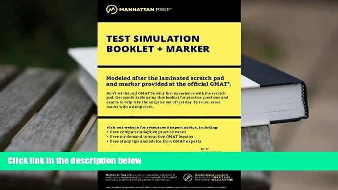 Popular Book  Manhattan GMAT Test Simulation Booklet w/ Marker  For Kindle