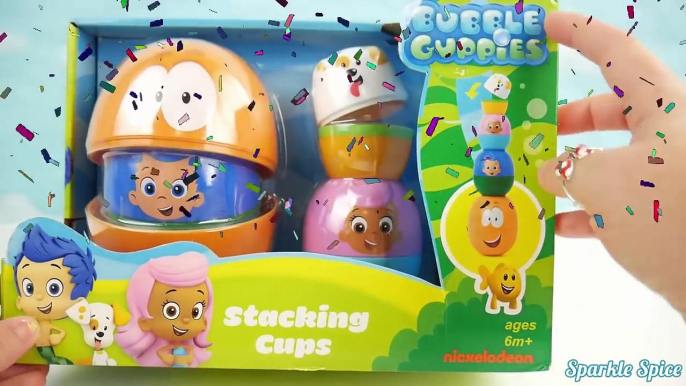 Play Doh BUBBLE GUPPIES SURPRISE EGGS Stacking Nesting Cups Pocoyo Disney Frozen HelloKitty-j18S2o