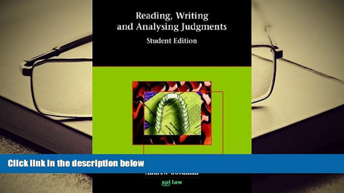 FREE [DOWNLOAD] Reading, Writing and Analysing Judgments Andrew Goodman Pre Order