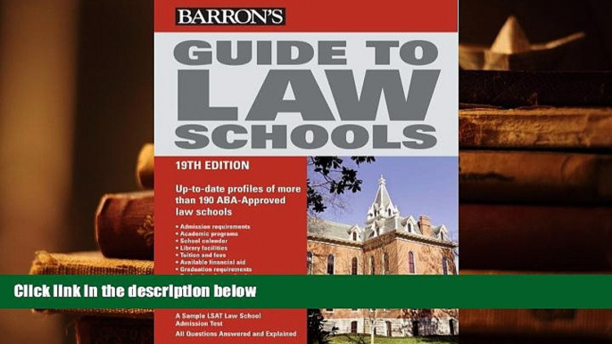 DOWNLOAD EBOOK Guide to Law Schools (Barron s Guide to Law Schools)  For Ipad