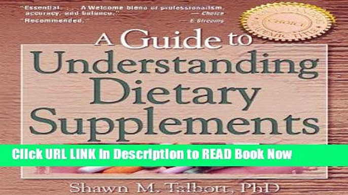 Free ePub A Guide to Understanding Dietary Supplements (Nutrition, Exercise, Sports, and Health)