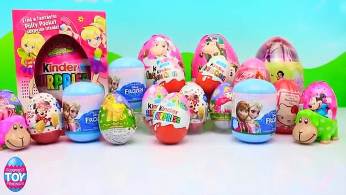 Kinder Surprise Chocolate Eggs Opening Easter Eggs Toys Polly Pocket Disney Elsa & Anna Fr