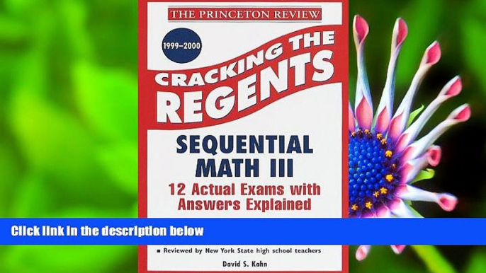 READ book Princeton Review: Cracking the Regents: Sequential Math III, 1999-2000 Edition