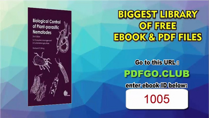 Biological Control of Plant-Parasitic Nematodes Soil Ecosystem Management in Sustainable Agriculture 2nd edition by Stirling, Graham R. (2014) Hardcover