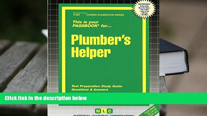 PDF [Download]  Plumber s Helper(Passbooks) (Career Examination Passbooks)  For Kindle