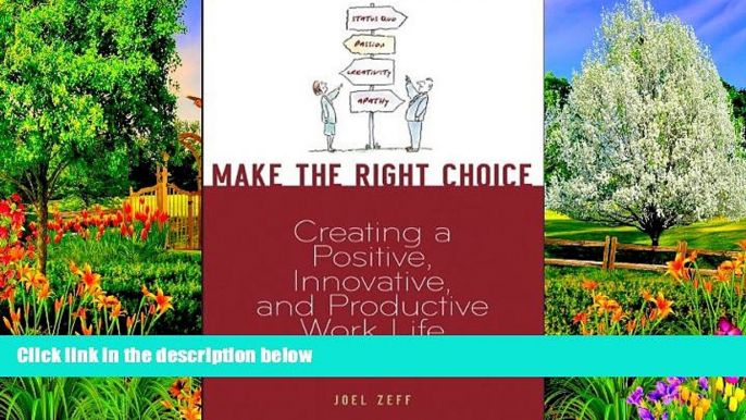 PDF  Make the Right Choice: Creating a Positive, Innovative and Productive Work Life Pre Order