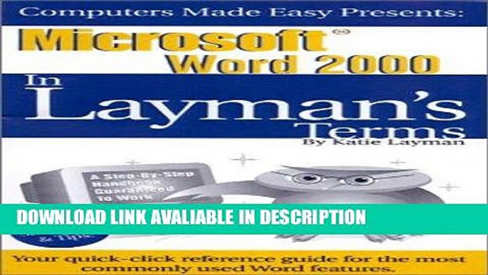 BEST PDF Microsoft Word 2000 In Layman s Terms BEST PDF