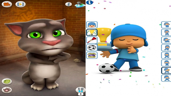 Learn Colors ABC Talking Tom Cat Talking Pocoyo Colors Reaction Compilation Funny Videos 2