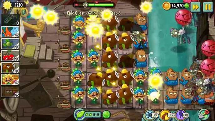 Plants vs Zombies 2 - Gold Bloom Epic Quest Gameplay Walkthrough