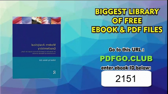 Modern Analytical Geochemistry_ An Introduction to Quantitative Chemical Analysis Techniques for Earth, Environmental and Materials Scientists