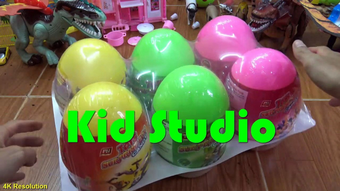 Dinosaurs surprise eggs 4k video Bóc trứng khủng long đồ chơi trẻ em Kid Studio-CHRJ