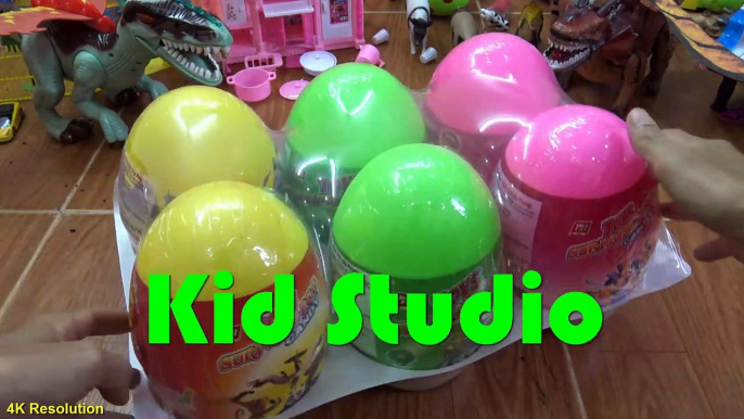 Dinosaurs surprise eggs 4k video Bóc trứng khủng long đồ chơi trẻ em Kid Studio-CHRJoJ