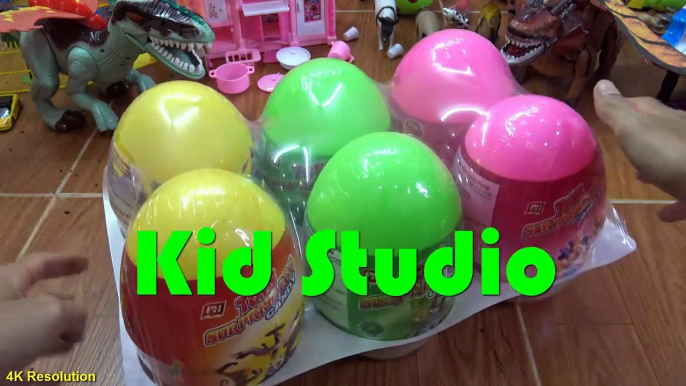 Dinosaurs surprise eggs 4k video Bóc trứng khủng long đồ chơi trẻ em Kid Studio-CHRJoJt