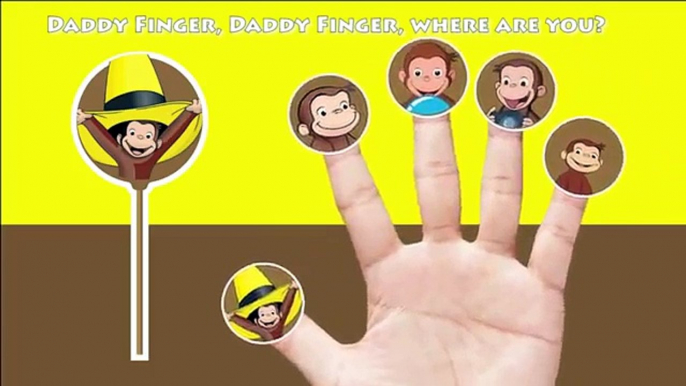 Curious George Finger Family Pop Cake Educational Nursery Rhymes Videos for kids #FingerFamily