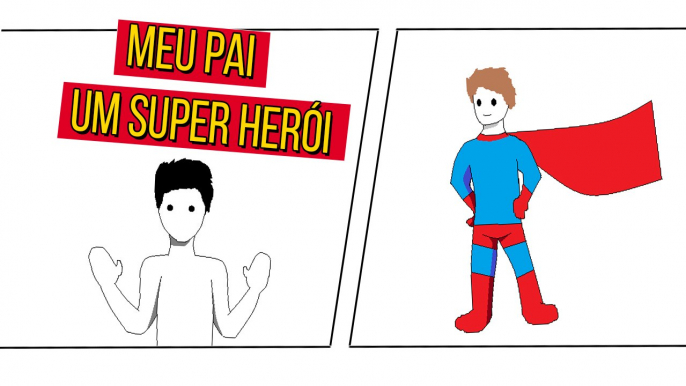 Minha primeira animação | descobri que meu pai é um super heroi