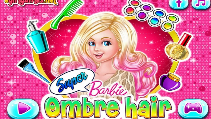 Super Barbie Ombre Hair Beauty Makeover & Dress Up Game For Little Kids and Girls