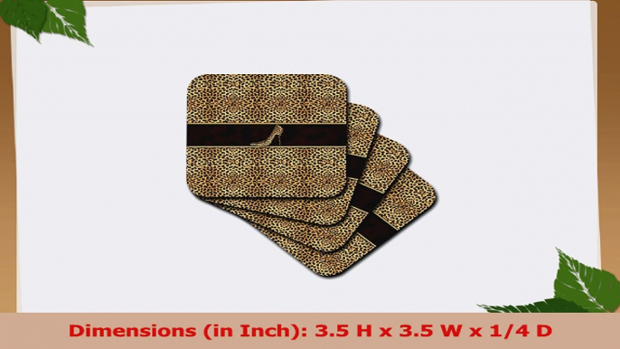 3dRose cst386882 Cheetah Print and Stiletto Heel Soft Coasters Set of 8 20ebc990