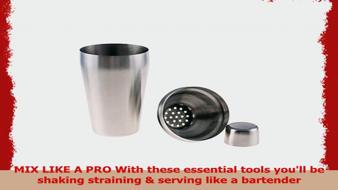 Bar Tool Set 100 Stainless Steel Bartender Martini Shaker Cocktail with Strainer d901ff4e