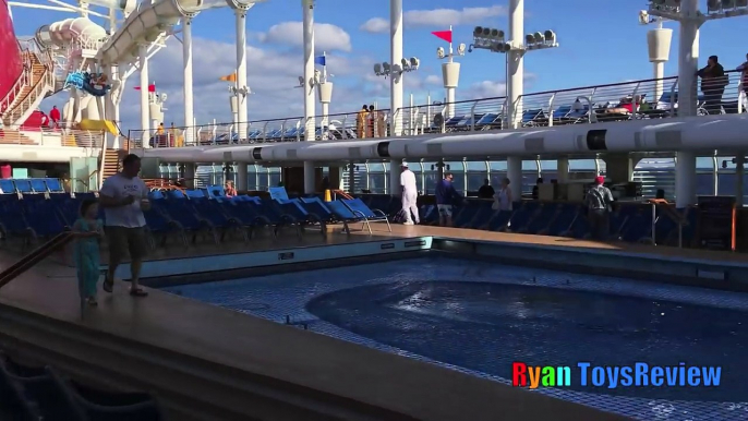 Disney Cruise Fantasy Family Fun Vacation Tour Part 1 Kids Video Princess T and Ryan ToysR