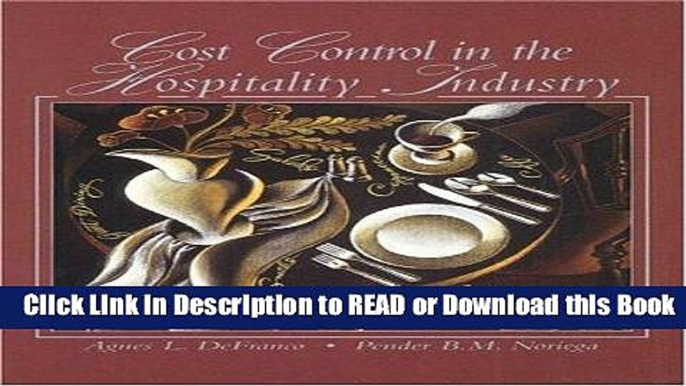 Best PDF Cost Control in the Hospitality Industry Audiobook Free
