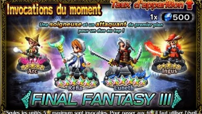 Final Fantasy Brave Exvius Bannière: Final Fantasy III du 04/11/2016