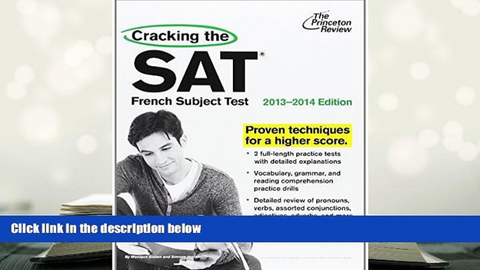 Popular Book  Cracking the SAT French Subject Test, 2013-2014 Edition (College Test Preparation)