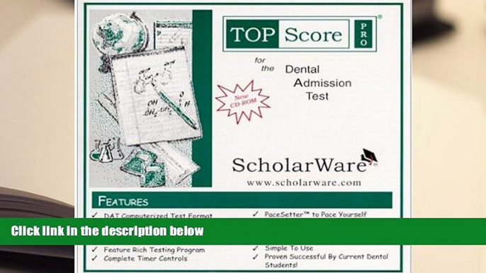 PDF [Download] Dental Admission Test (DAT) Computerized Sample Tests and Guide, TopScore Pro for