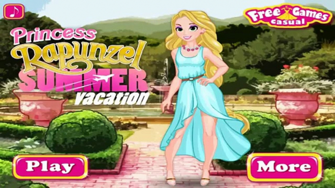 ☆ Princesa de Disney Rapunzel Vacaciones de Verano Makeover Juego Divertido Para Niños Pequeños y niños pequeños